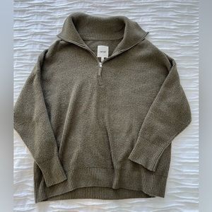 Aerie knit sweater, olive green, size xl